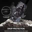 Genuine Forged Carbon Fiber Case for iPhone 15 Plus, Military Grade Drop Protection, Shockproof Phone Cover with Aluminum Alloy Buttons and Camera Frame - Glossy Blue