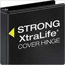 Cardinal Performer 3-Ring Binders, 3", Non-Locking Slant-D Rings, 725-Sheet Capacity, ClearVue Presentation, Non-Stick, PVC-Free, Black, 4-Pack (27601)