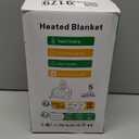 Electric Blanket Heated Throw, Soft Flannel 50"x60" Plaid Heating Blanket with 8 Hours Auto Off 10 Fast Heating Levels Machine Washable Sherpa Heated Blanket with Overheating Protection (Blue)