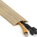 Floor Cord Cover 6ft, Maple Wood Cord Hider Floor Hide Extension Cords, Floor Cable Management Floor Cable Cover Wire Covers for Cords, Cable Protector Cord Cavity W0.6in x H0.32in