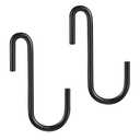 YourGift 30 Pack Heavy Duty S Shaped Hooks - Black Hanging Hangers for Kitchen, Bathroom, Bedroom and Office: Pan, Pot, Coat, Bag, Plants