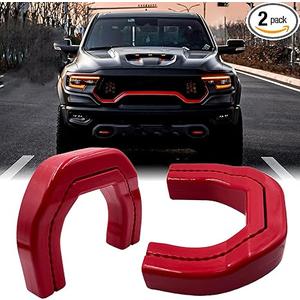 2PCS Tow Hook Covers Front Tow Hooks Compatible with Dodge RAM 1500 Accessories 2019-2024, Customized Hitch Cover (Not Fit for RAM 1500 Classic,Warlock,RAM 2500,RAM 3500)
