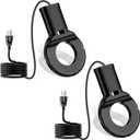 500 Watt Utility De-Icer Submergible Cast Aluminum Chicken Water Heater for Livestock Tank Heater Winter Bird Bath Heater (2, Black)