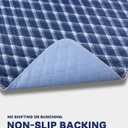 Non-Slip Bed Pads for Incontinence Washable (36" x 72"|1 Pack), Navy Blue Grid, Waterproof Bed Pads, Bed Wetting Pads for Bed, Sofa, Floor, Resuable Underpads for Adults, Seniors, Pet