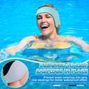 Lunmon 4 Pieces Swimming Headbands Waterproof Safety Earplugs for Adults Colorful Water Headbands Adjustable Swimming Ear Band Protectors for Pool Surfing Diving Showering Water Sports(Dark Color)