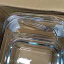 8-Piece Deep Glass Baking Dish Set with Plastic lids,Rectangular Glass Bakeware Set with Lids, Baking Pans for Lasagna, Leftovers, Cooking, Kitchen, Freezer-to-Oven and Dishwasher, Gray
