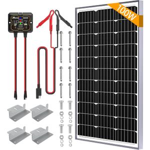SOLPERK 100W Solar Battery Charger Solar Battery Maintainer + Smart 10A MPPT Charge Controlle, Solar Panel Kit for Car RV Boat Motorcycle12V Waterproof Solar Panel Charger Trickle Charging