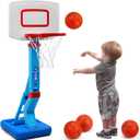 SUPER JOY Toddler Basketball Hoop - Height Adjustable Kids Hoop for Indoor & Outdoor Play - Portable Basketball Goal for Poolside & Swimming Pool - Toy for Boys & Girls