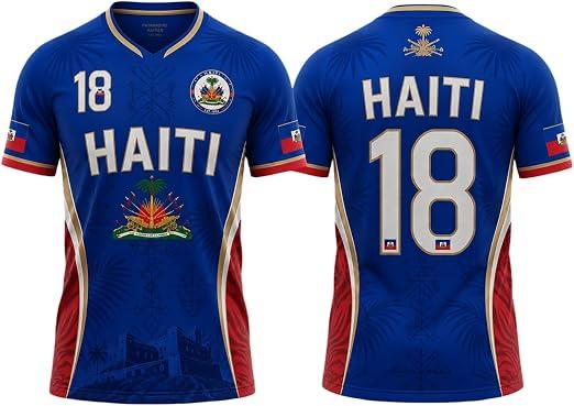 Haiti Soccer Fans Jersey Pride Proud Haitian Football Lovers T-Shirt, Large