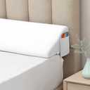 Vekkia King Bed Wedge Pillow for Headboard Gap/Bed Gap Filler/Mattress Wedge to Fill 06" Gap Between Headboard and Mattress (White 76"x10"x6")