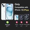 4 x iCatchy for iPhone 15 Plus Case 6.7-Inch, Shockproof Bumper Phone Cover, Anti-Yellowing Clear Back Compatible with iPhone 15 Plus (Clear)