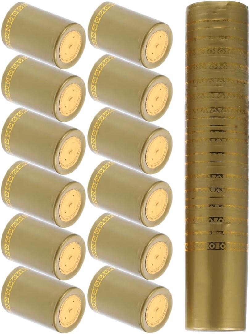 ABOOFAN Wine Bottle Heat Shrink Caps 1.29 Inch Plastic Wine Sealing Film Covers for Bottling Home Brewing Sealer Accessories