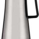 Bodum 37oz Bistro Double-Wall Vacuum Insulated Thermo Jug, Black Plastic Handle and Lid, Brushed Stainless Steel