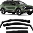 in-Channel Rain Guards Fit for Kia Sportage 2023 2024 2025 2026, Durable Side Windows Rain Guard Wind Deflectors 2023-2026 Sportage Rain Guard Black 4 PCS