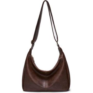 Purses for Women Slouchy Shoulder Bag Hobo Bag Soft Vegan Leather Adjustable Wide Strap Crossbody Tote Multi Pocket Handbags