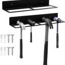 2 Pcs Metal Wall Mounted Hammer Rack Hand Tools Storage Screwdriver Organizer for Garage Workshop