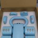 Nimsqury 2-in-1 Adjustable Dumbbell Set, 5 Levels Hand Weights for Women Men, Each 2.2/3.3/4.4/5.5/6.6lb, Convertible Weights Dumbbells and Kettlebell Set for Home Gym Exercise & Fitness (Blue)