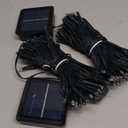 JMEXSUSS 2 Pack Solar String Light 100LED 32.8ft 8 Modes Solar Christmas Lights Waterproof for Gardens, Wedding, Party, Homes, Christmas Tree, Curtains, Outdoors (Multicolor)