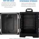 Carlisle FoodService Products Cateraide Insulated Front Loading Food Pan Carrier with Handles for Catering, Events, and Restaurants, Plastic, 5 Pans, Forest Green, 5 Pan Capacity