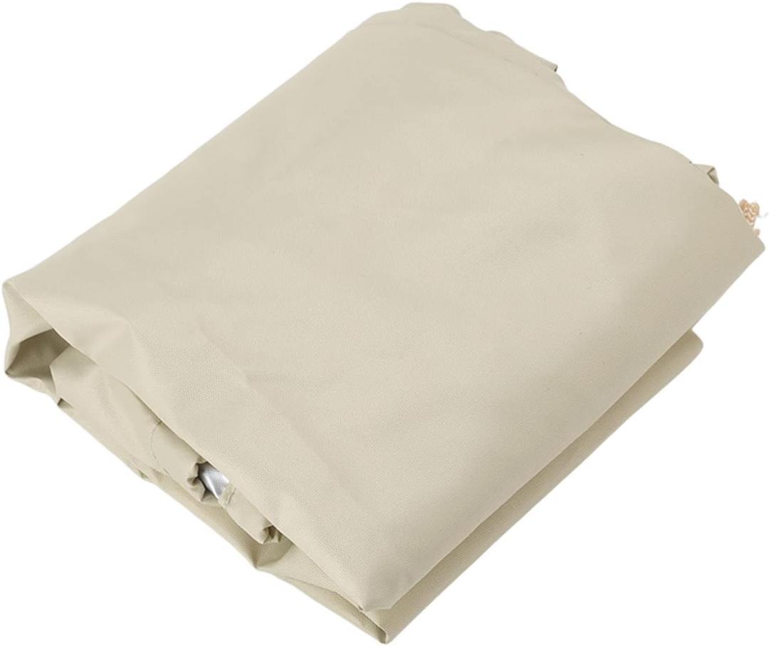 PerGar Industrial Fan Cover, Waterproof Dustproof Floor Fan Cover, Heavy Duty Outdoor Floor Fan Cover, Indoor Outdoor Floor Fan Cover, Foldable Dustproof Fan Cover for Outdoor Indoor Bedroom(Beige)