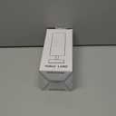 Small Table Lamp for Bedroom - Bedside Lamps for Nightstand, Minimalist Night Stand Light Lamp with Square Fabric Shade, Desk Reading Lamp for Kids Room Living Room Office Dorm (12.8in, Cream & Black)