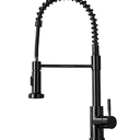 Brushed Gold Kitchen Sink Faucets, Commercial High Arc Single Handle Kitchen Faucets for Pull Down Sprayer Modern Spring with Deck Plate 22 inch