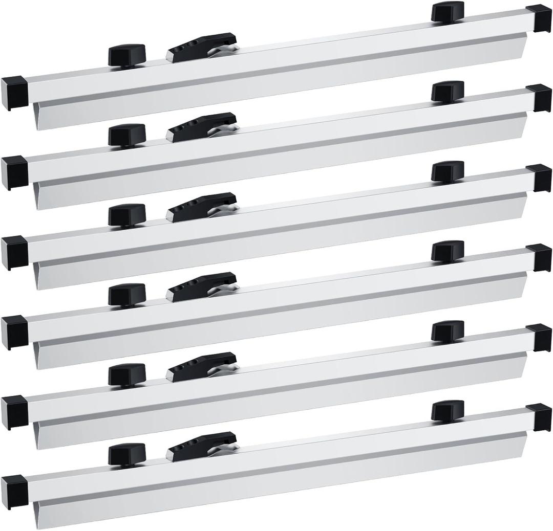 Estune 6 Pcs 18 Inches Blueprint Hanging Clamps Blueprint Binding Strips Blue Print Binder Clips Holders Storage for Blue Print Organizers, Poster, Maps, Construction Paper, Drawings, Arts, Plans