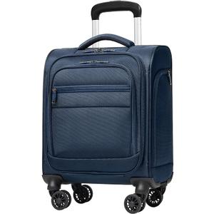 Coolife Underseat Carry On Luggage Suitcase Softside Lightweight Rolling Travel Bag Spinner Suitcase Compact Upright 4 Dual Wheel Bag