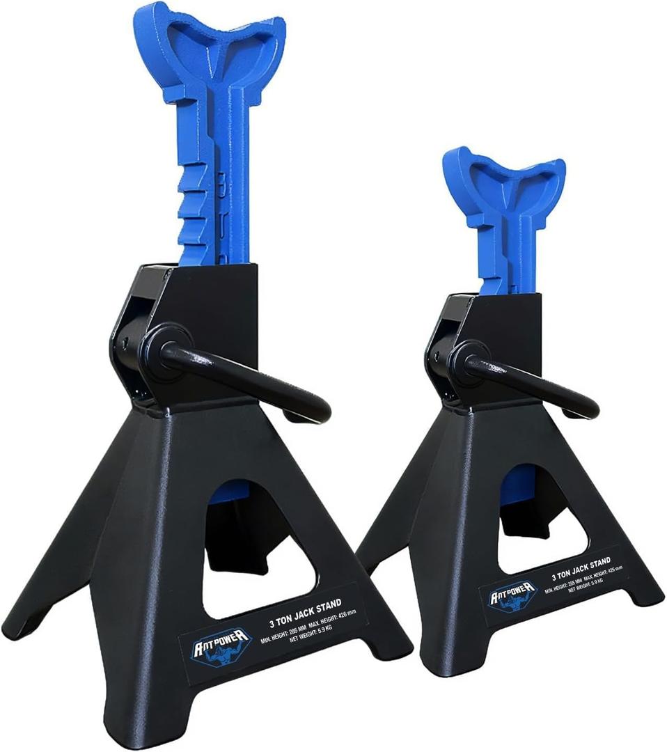 ANTPOWER Jack Stands 3 Ton (6, 000 LBs) Heavy Duty Car Jacks Stand, 11.2"-16.8" Adjustable Height for Lifting Automotive Small SUV, Pickup 1 Pair
