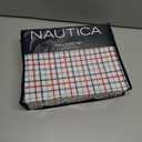 Nautica - Full Sheet Set, Cotton Percale Bedding Set, Crisp & Cool, Lightweight & Breathable (Boating Tattersall Red, Full)