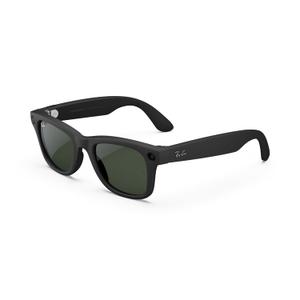 Ray-Ban Meta (Gen 1), Wayfarer, Matte Black | Smart AI Glasses for Men, Women 12 MP Camera, Open-Ear Speakers for Audio, Video Recording and Bluetooth Transitions Green Lenses Wearable Technology