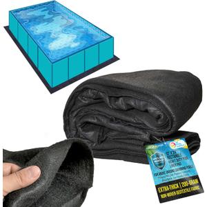 U.S. Pool Supply Ground Shield 12-Foot x 24-Foot Rectangle Heavy Duty Pool Liner Pad for Above Ground Swimming Pools - Protects Pool Liner, Prevents Punctures, Eco-Friendly Fabric - Extends Liner Life
