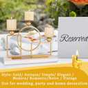 Gold Candle Holders for Pillar Candles with Marble Base 3 Arms Metal Candelabra Candle Holders Gold Home Decoration Elegant Candle Stand for Table Centerpieces,Fireplace,Anniversary