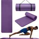 Gaiam Thick Yoga Mat, Exercise & Fitness Mat with Easy-Cinch Carrying Strap