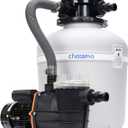 16 Inch Sand Filter Pump System for Above Ground Pools up to 16,000 Gal, 3/4HP Pool Pump&Filter Combo, 3120GPH Max Pump Flow, 6-Way Multi-Port Valve, Prefilter Strainer Basket Easy Filtration