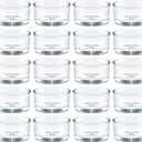 36 Pack Clear Glass Tealight Candle Holders, 1.8 Inch Wide x 1 Inch High, for 1.5" Tealights, Bulk for Wedding Centerpieces, Party, Dinner, Home Decor