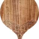 VERSAINSECT nd carved round Chopping & Serving Tray for kitchen, dining table and outdoor SIZE 17x12.5x0.95 inch