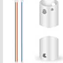 VIHOSE 36 Inch Ceiling Fan Downrod with Extension Cord 3 ft White Downrod for Ceiling Fan 1 Inch Outside Diameter Not Threaded Suitable for a Wide Range of Fans