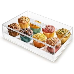 Large Rectangular Acrylic Cake Tray Marble-Patterned Dessert Display Stand Durable Shatter-Resistant Design for Cakes, Pastries, Appetizers, Parties, Weddings, and More 