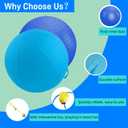 25'' Herding Ball for Dogs Horse with Cover | Dual Layered Herding Dog Jolly Ball for Australian Shepherds with Hand Pump | Herding Toys for Dog, Blue