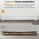 Upgraded 4 FT Baseboard Heater Cover with Left and Right Endcaps, Galvanized Steel Easy Slip-On Heater Cover for Replacing Old and Rusty Looking Electric and Hydronic Base board Heat Covers