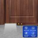 U-Shape Under Door Seal - 39.37" x 1.97" x 1.18" - PVC Slide-On Door Bottom Seal with Bottom Cotton and Buckle for 1.38"-2.17" Door Thickness (2 Pack, Brown)