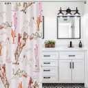 Vintage Western Cowgirl Shower Curtains Rustic Wild West Cowboy Ride Horse and Desert Cactus Polyester Waterproof Cloth Bathroom Curtain with 12 Hooks 36x72Inch92x183cm