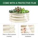 Gartist 2 Pcs 2x2X1 ft Metal Galvanized Round Raised Garden Bed Kit Outdoor, Cream White Planter Garden Bed, Raised Box for Vegetables, Fruits, Flowers & Herbs