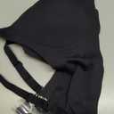 OEAK Womens Deep V Bras Wireless Comfortable Bra Supportive No Underwire Bras Tshirt Push Up Bralettes Plunge Seamless Bra (Medium, Black)