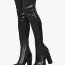 NueiVeiuo Women Thigh High Boots Chunky Heel Side Zipper, Size 36
