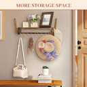 CypherX 30 Caps Wood Hat Organizer, Hat Rack Organizer with Shelf for Baseball Caps, Hanger Holder with Hooks for Trucker Hat Snaphats