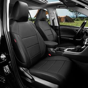 coverdream Custom Fit Corolla Hatchback Car Seat Covers for 2019-2024 2025 2026 Toyota Corolla Hatchback SE,XSE,Nightshade,Luxury Waterproof Leather Car Seat Protector (Full Set,Black)
