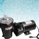 W3SP1580X15 Pool Pump 1.5 HP Replacement for Hayward PowerFlo LX Series 1.5 Horsepower Pool Pumps Single Speed Above Ground Pool Pump Square Flange 48Y Frame 115 Volts 11.2 Amps 3450RPM