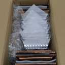 HUYIENO Solar Post Cap Lights Outdoor LED Lighting Deck Fence With Two Light Modes Warm White/Bright White Suitable for 4x4 Wooden Posts Brushed Copper 6PK